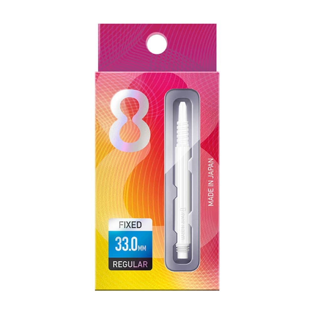 Cañas Shaft 8 Flights White Regular Fixed 33.0mm Set 3 Unid.400308 vista 3