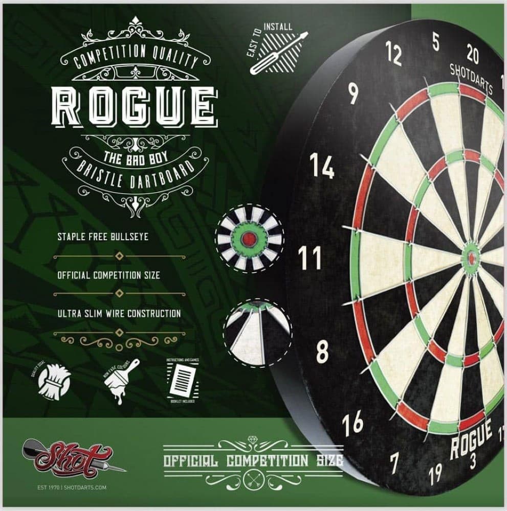 Diana Tradicional Shot Rogue Bristle DartboardSH-SB3011 vista 2