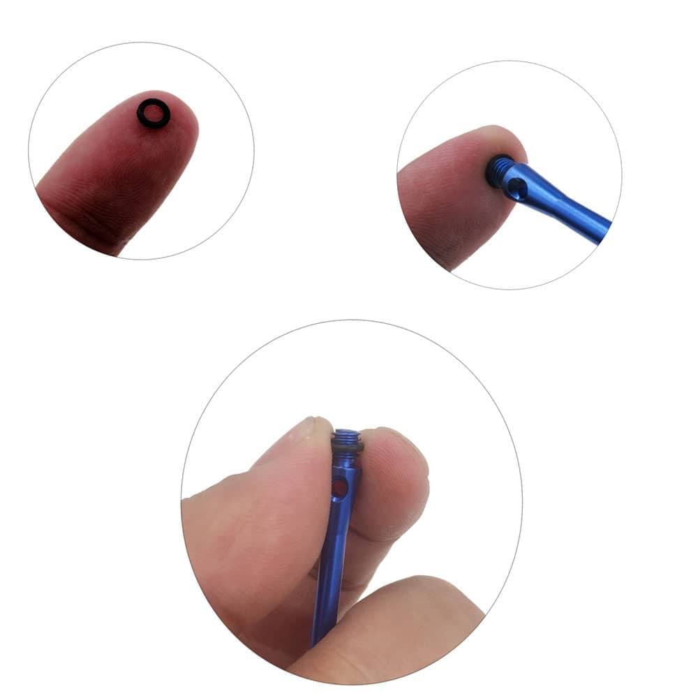 Goma Sujeción Cañas Dardos Gildarts 6 unidades Silicone O Rings 2ba 4mmMG-RUBBER O RINGS vista 2