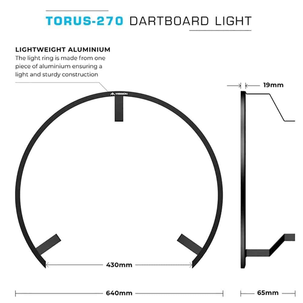 Sistema Iluminación Led Dianas Mission Torus 270 vista 3