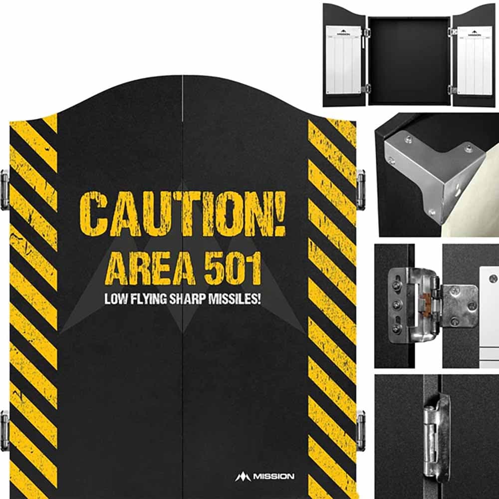 Armario Para Diana Convencional Mission Darts Area 501 Caution vista 2