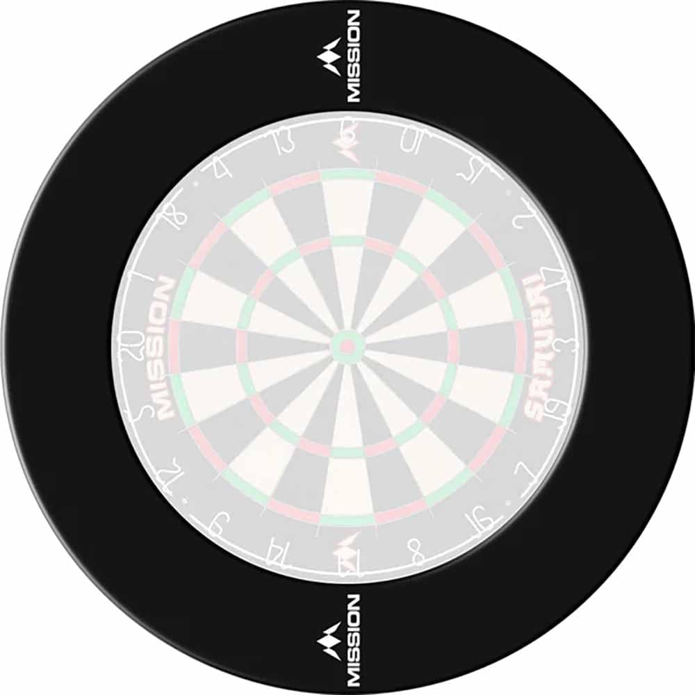 Dartboard Surrounds Negro Logo Mission Darts Negro vista 2