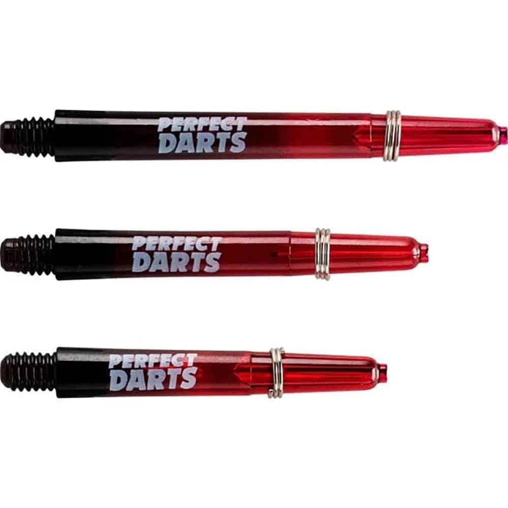 Cañas Perfectdarts Dos Tonos Negro Rojo CortaS1198 vista 2