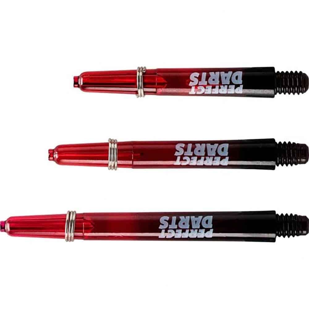 Cañas Perfectdarts Dos Tonos Negro Rojo CortaS1198 vista 3