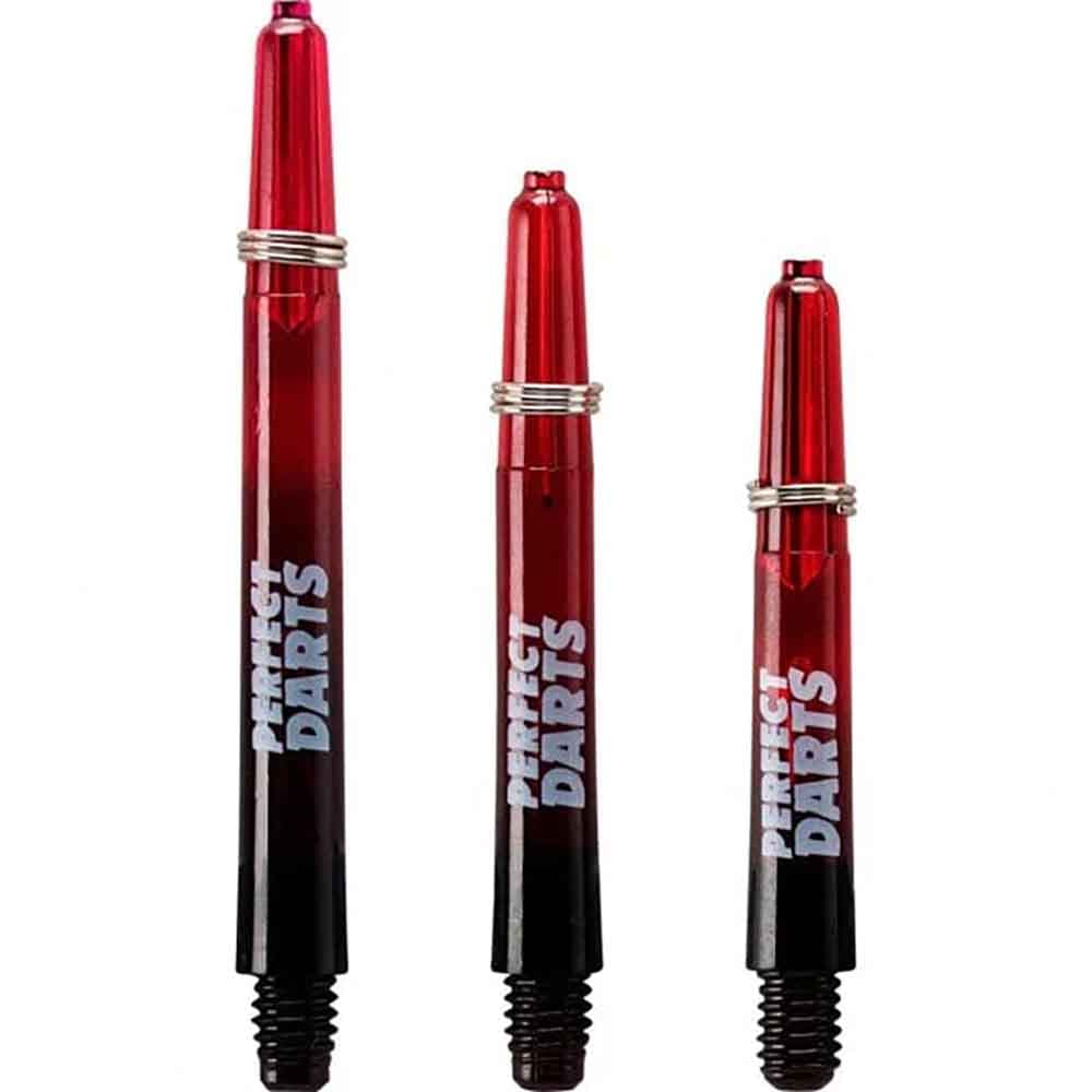 Cañas Perfectdarts Dos Tonos Negro Rojo CortaS1198