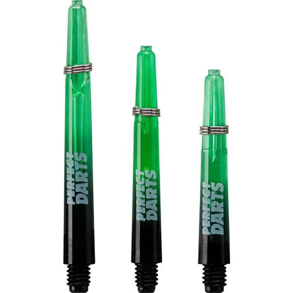 Cañas Perfectdarts Dos Tonos Negro Verde LargaS1203