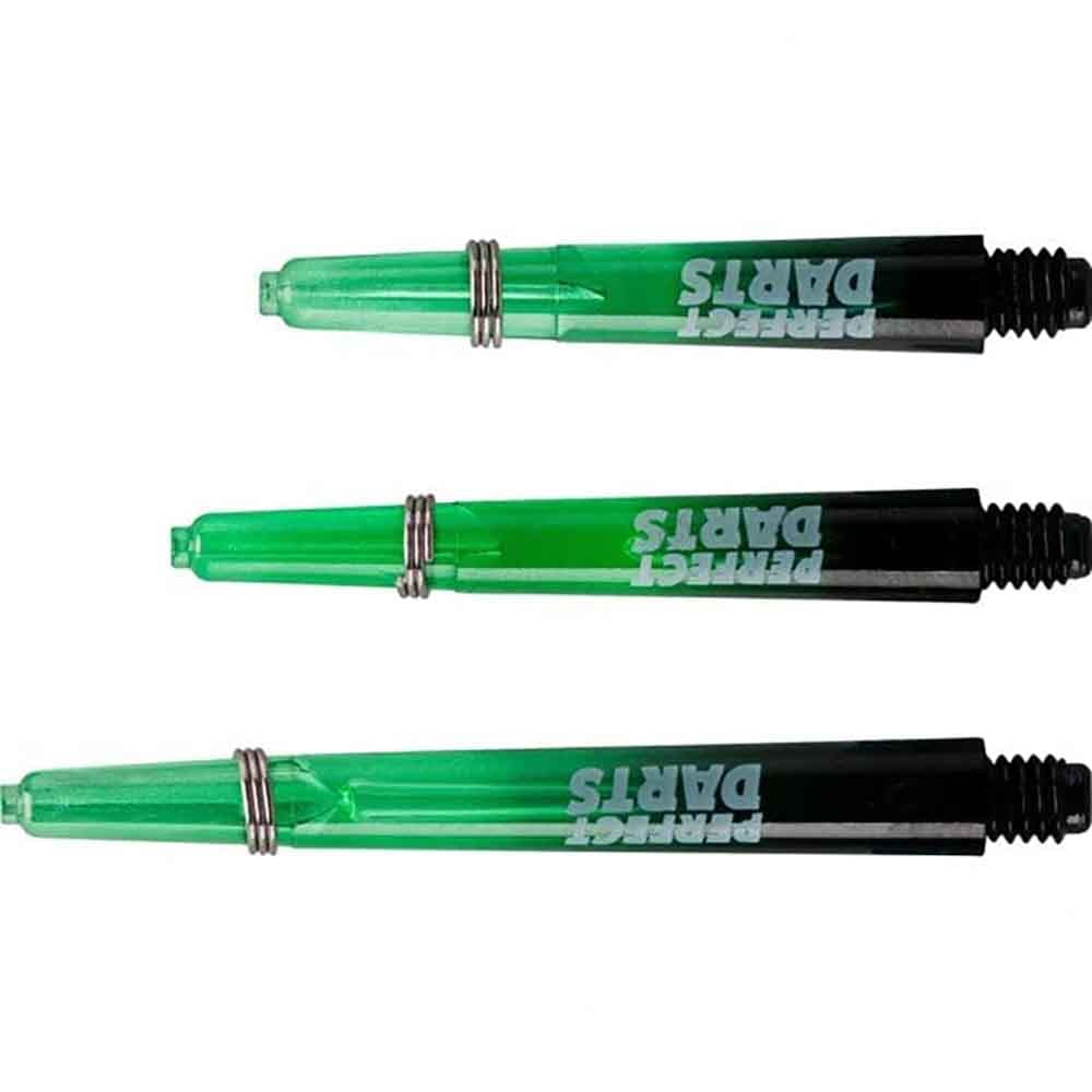Cañas Perfectdarts Dos Tonos Negro Verde IntermediaS1202 vista 2
