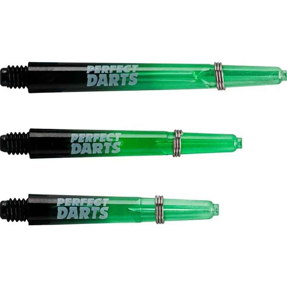 Cañas Perfectdarts Dos Tonos Negro Verde IntermediaS1202 vista 3