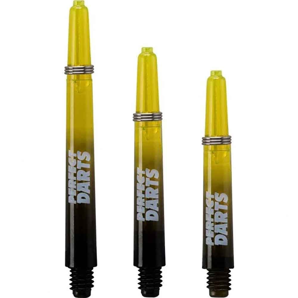 Cañas Perfectdarts Dos Tonos Negro Amarilla CortaS1210