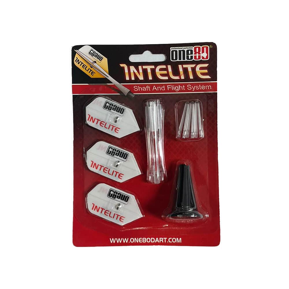 One80 Starter Pack Cañas Intelite Larga Transparente + Plumas Slim Blancas + Aplicador