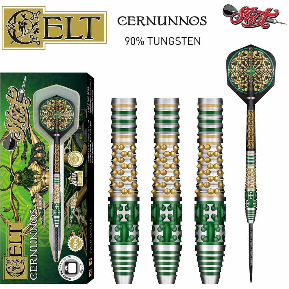 Dardos Shot Celt Cernunnos 22g – Precisión y Control (90% Tungsteno)