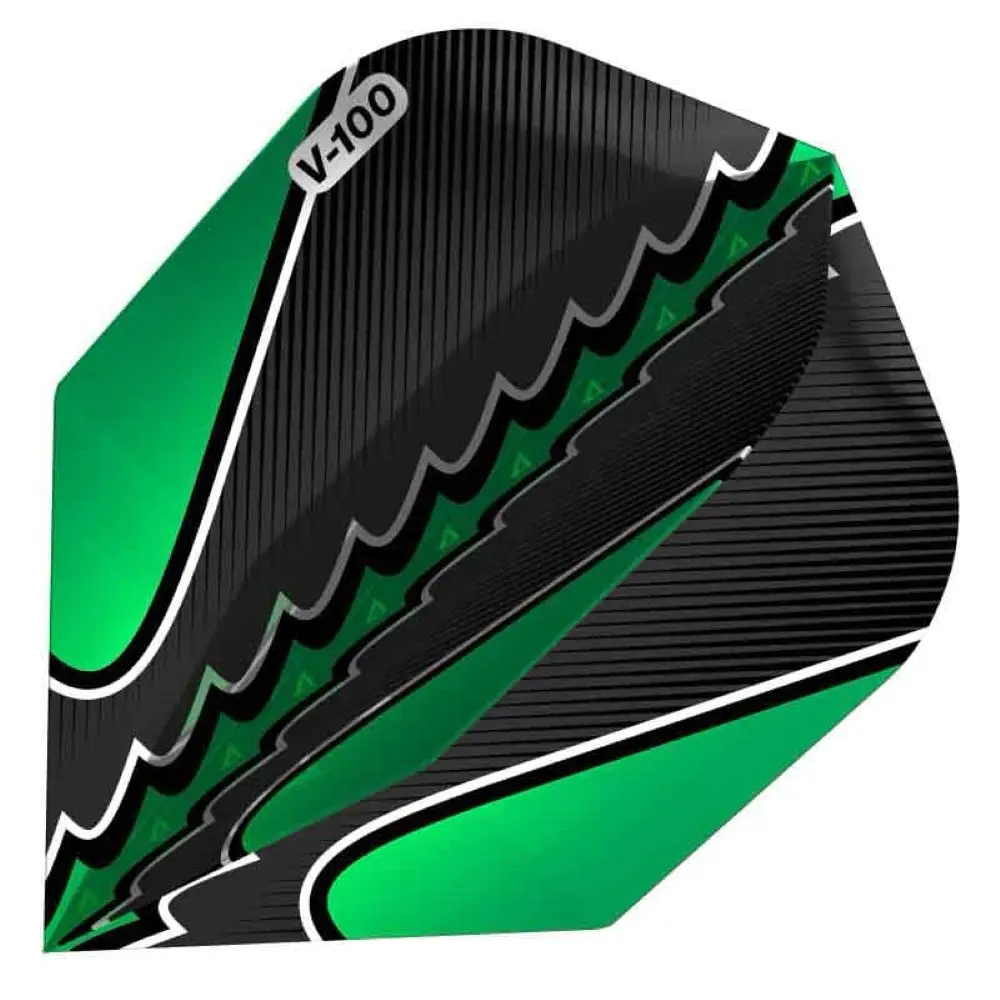 Pluma Dardos Viper Flights Black Flux Standard Green30-1823