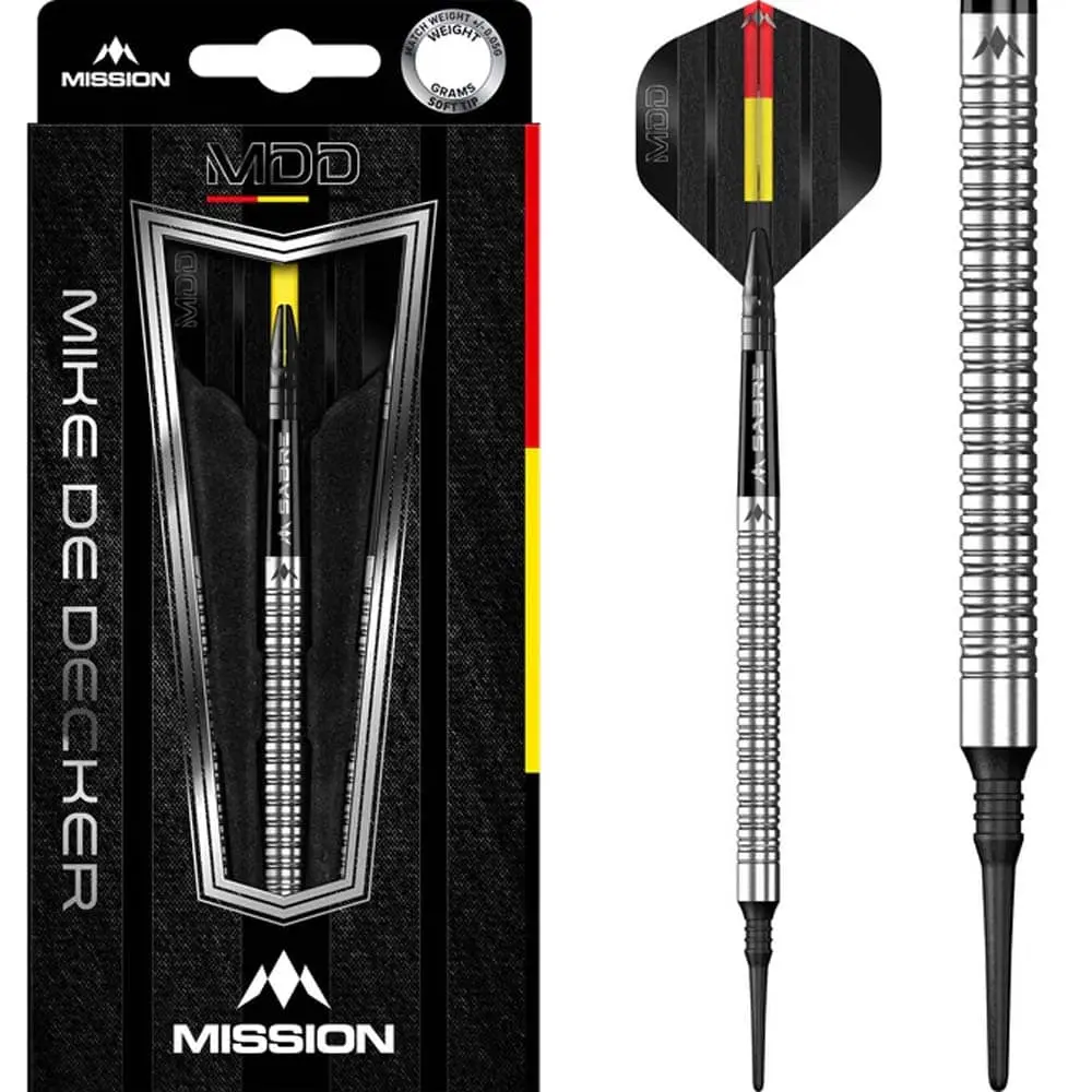Dardos Mission Mike de Decker 95% Tungsteno 20g Profesionales vista 3