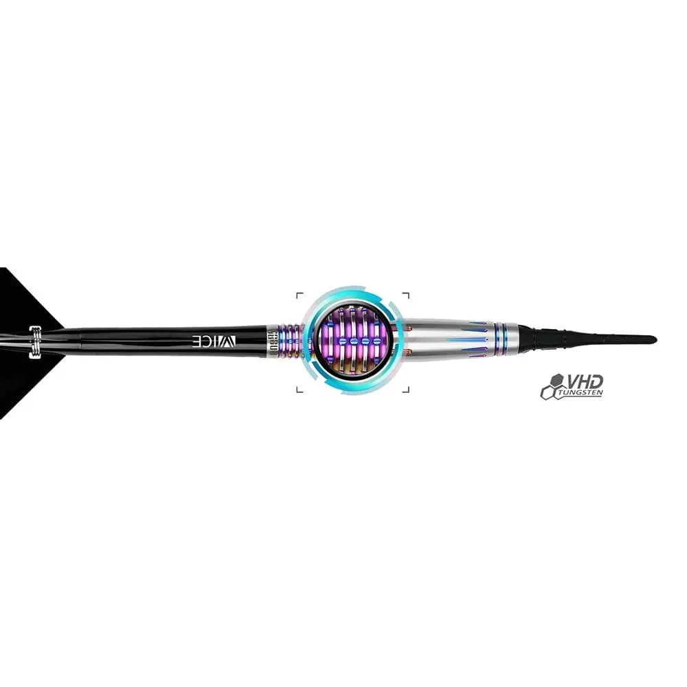 Dardos One80 Rafale Saori Miyamoto Rainbow 90% Tungsteno 19g Profesionales vista 2