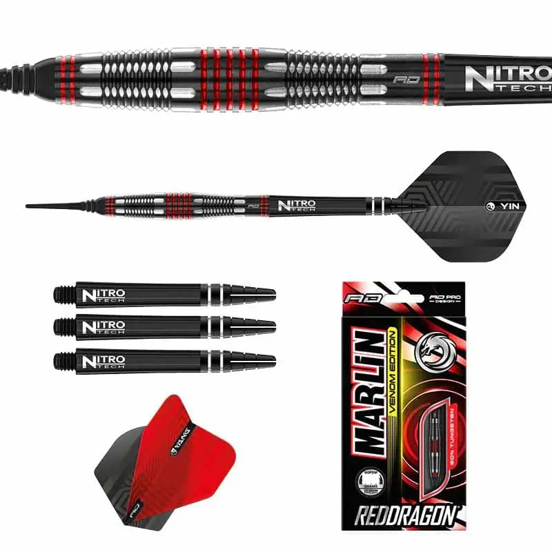 Dardos Red Dragon Marlin Venon 90% Tungsteno 20g Profesionales vista 3