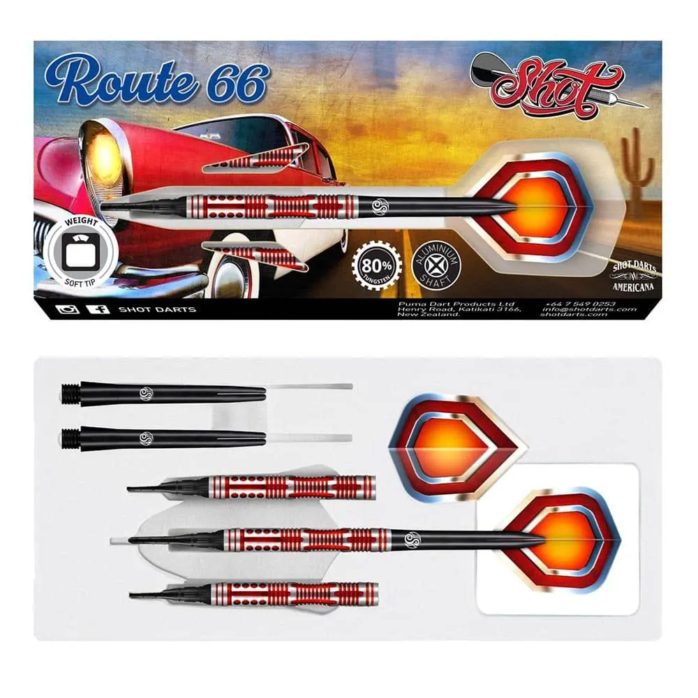 Dardos Shot Americana Route 66 SH- 80% Tungsteno 16.5g Alto Rendimiento vista 3