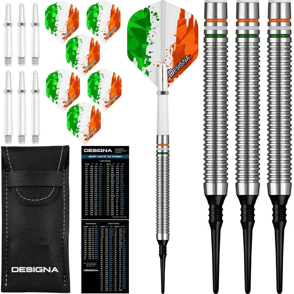 Dardos Designa Patriot X Darts Irlanda 90% Tungsteno 20g Profesionales