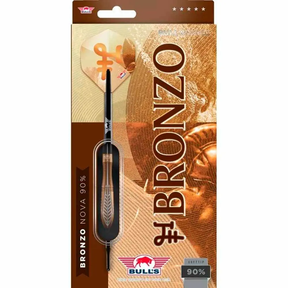 Dardos Bulls Darts Bronzo Nova P.Plastico 90% Tungsteno 20g Profesionales vista 5