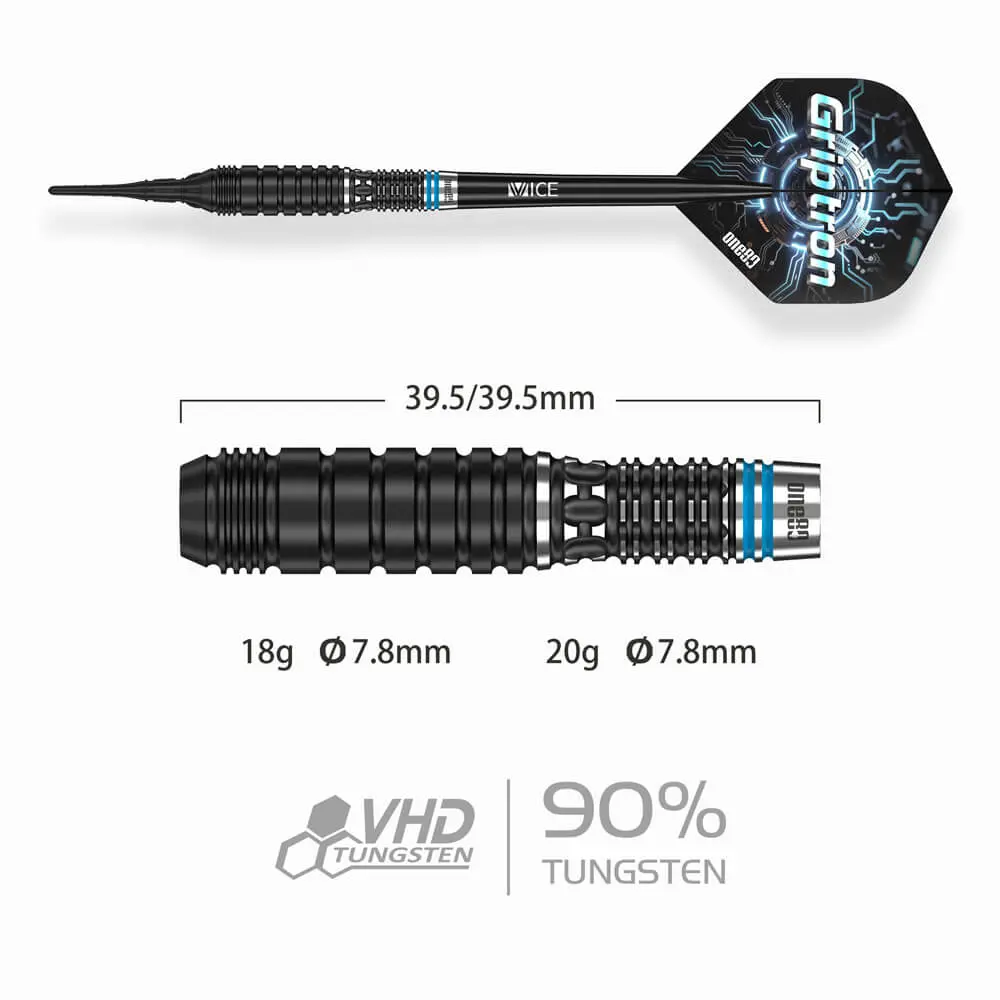 Dardos Oneriptron GT3 Softip 90% Tungsteno 20g Profesionales vista 2