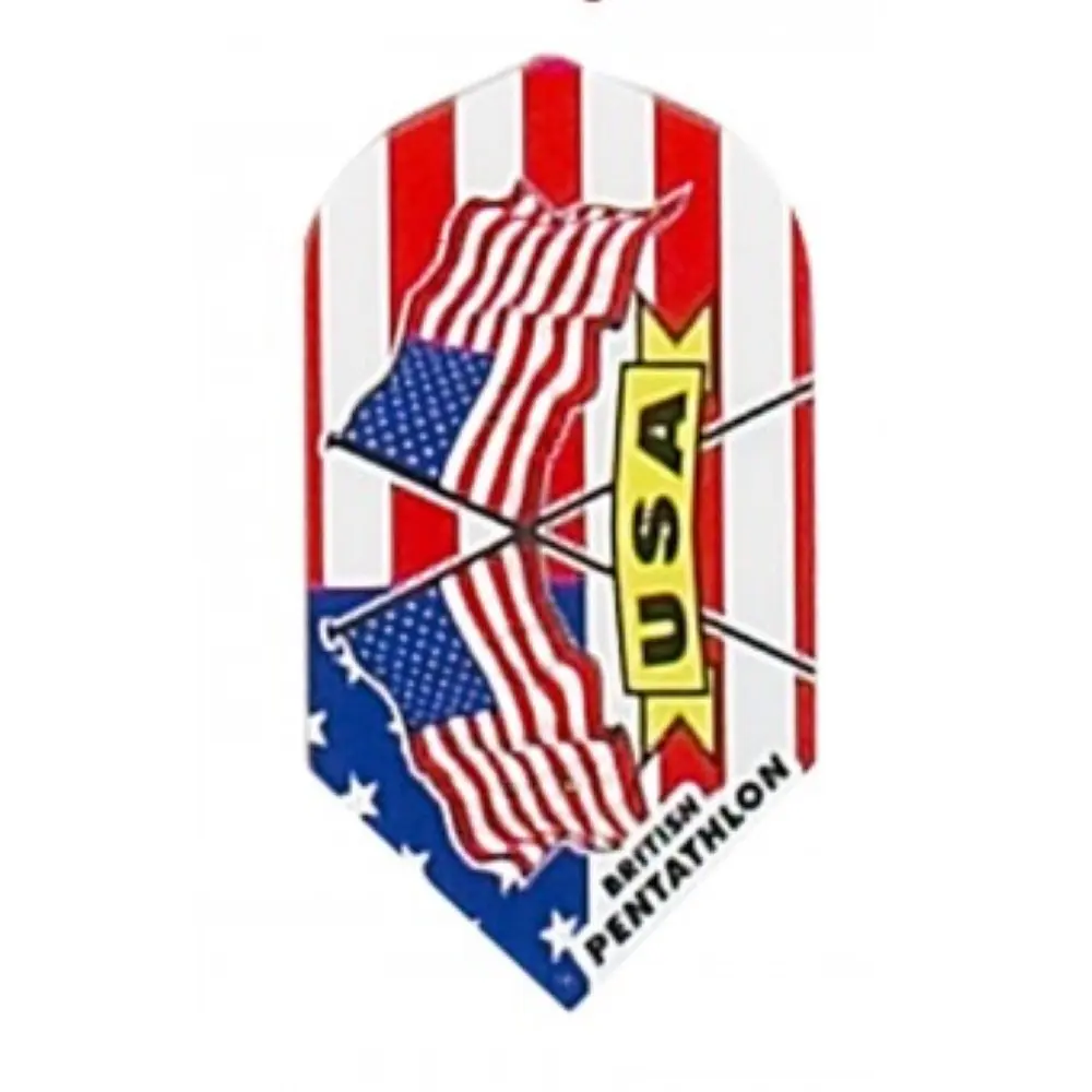 Plumas Pentathlon Slim Bandera Estados Unidos2470