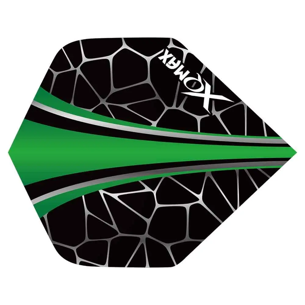 Plumas Flights XQMax Pet Darts Standard Green Crackle8201300 vista 3
