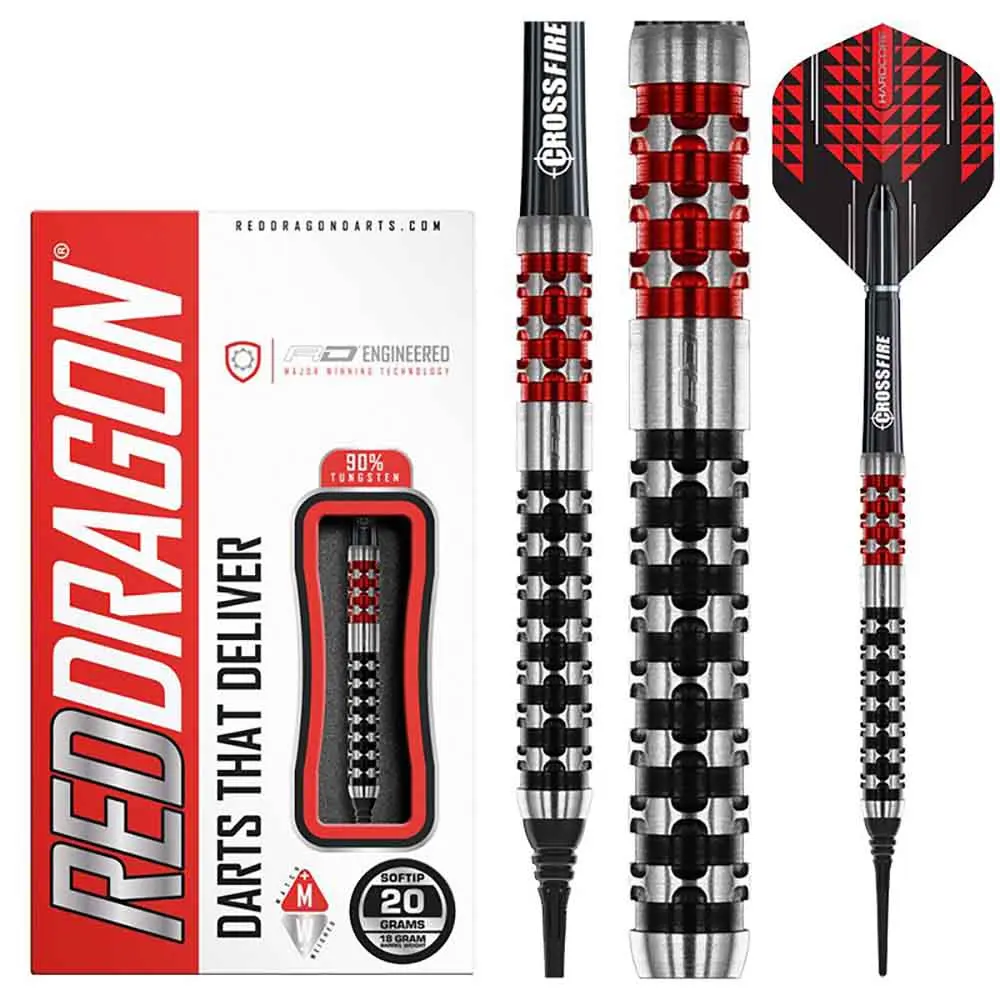 Dardos Red Dragon Crossfire 90% Tungsteno 20g Profesionales vista 3