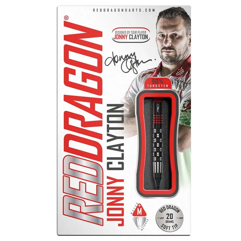 Dardos Red Dragon Jonny Clayton Premier League 90% Tungsteno 20g Profesionales vista 4