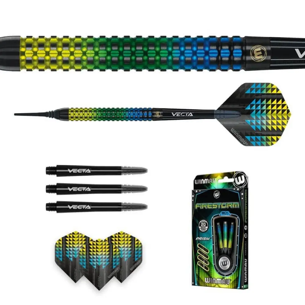 Dardos Winmau Firestorm 20 90% Tungsteno 18g Profesionales vista 5