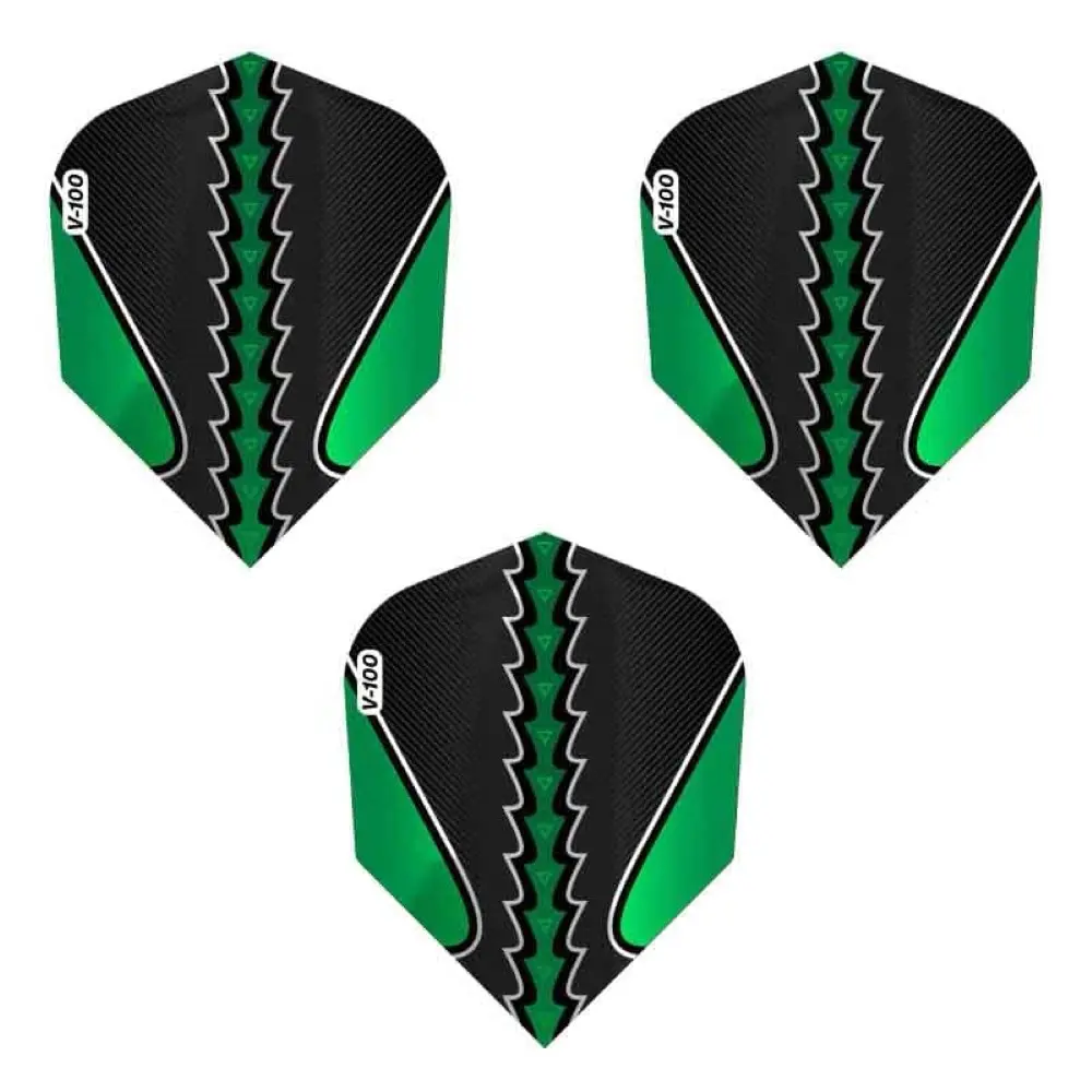 Pluma Dardos Viper Flights Black Flux Standard Green30-1823 vista 2