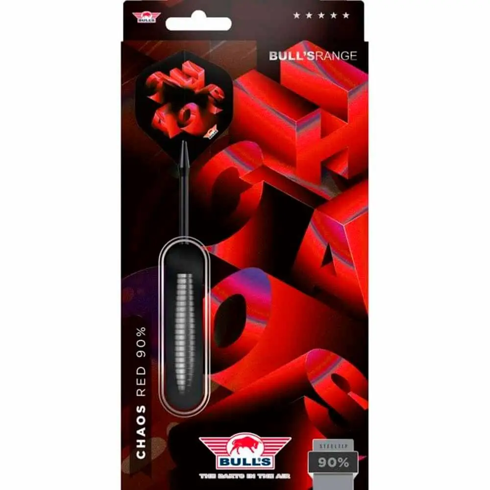 Dardos Bulls Darts Bulls Chaos Red P.Metal 90% 26g vista 4