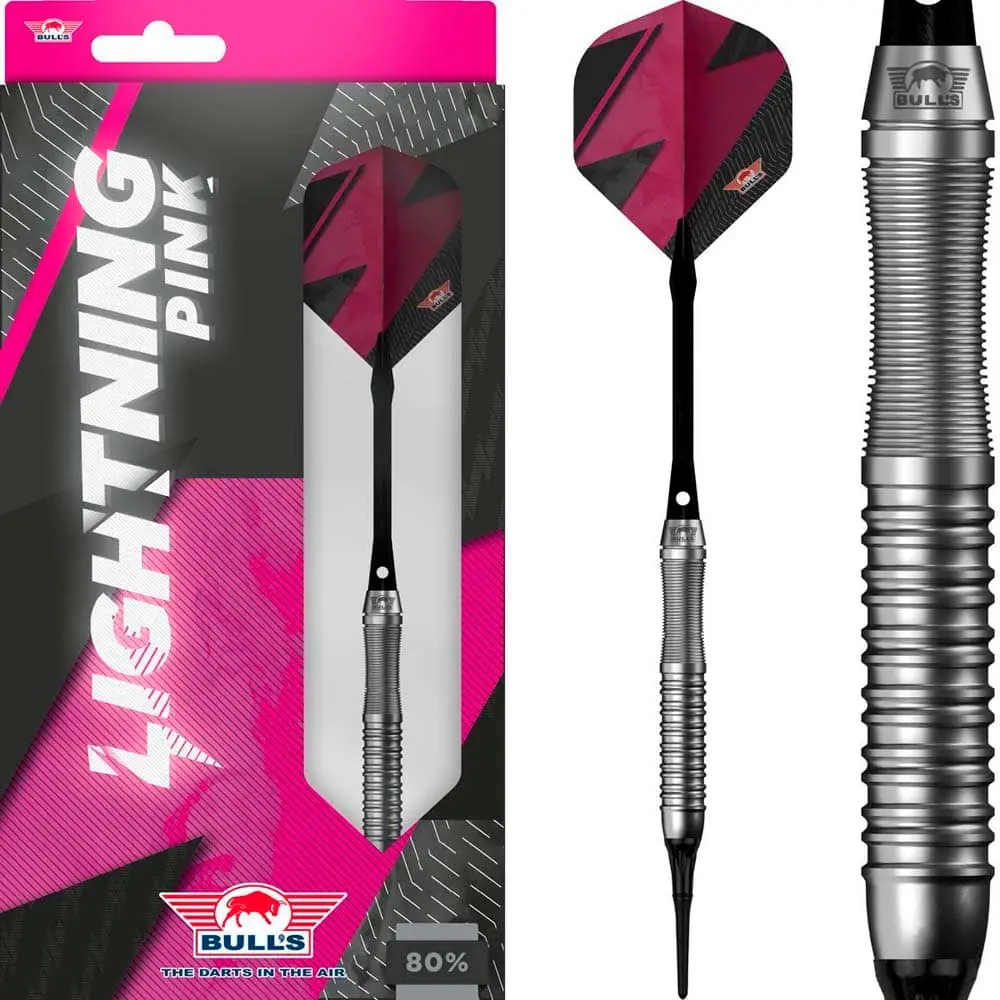 Dardos Bulls DE Lightning Pink 80% Tungsteno 19g Alto Rendimiento vista 6