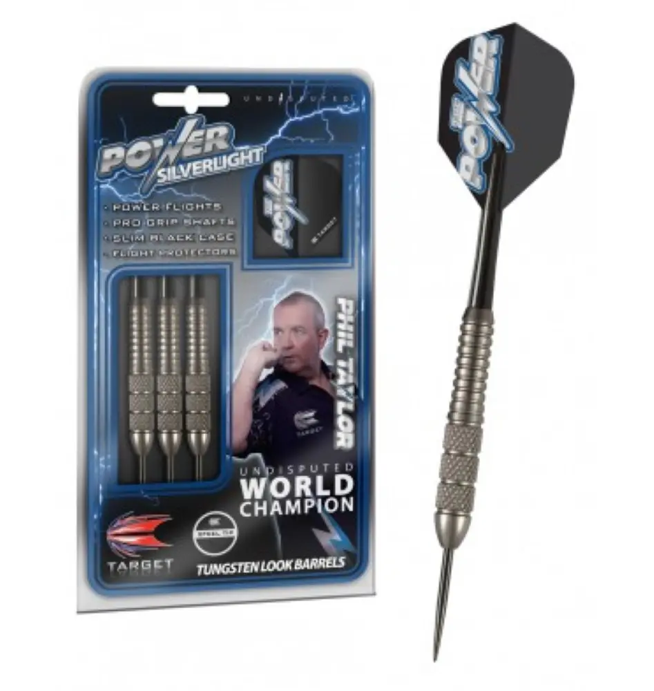 Dardos Target Steel Tip Power SilverLight Phil Taylor 22g vista 2