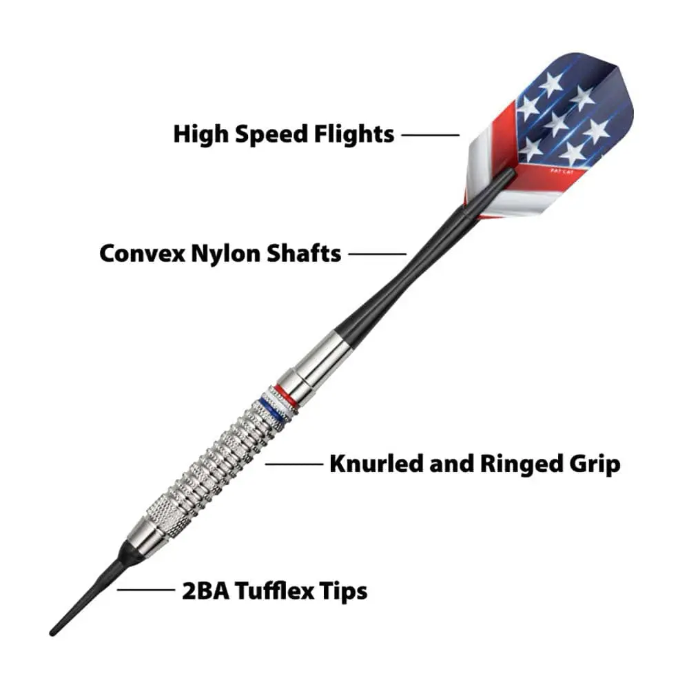 Dardos Fat Cat Darts Support Our Troops Nickel 20--20 Latón Iniciación vista 4