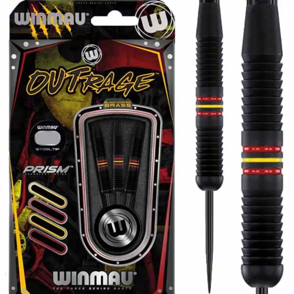 Dardos Winmau Darts Outrage 22g Brass Black1231.22 vista 2