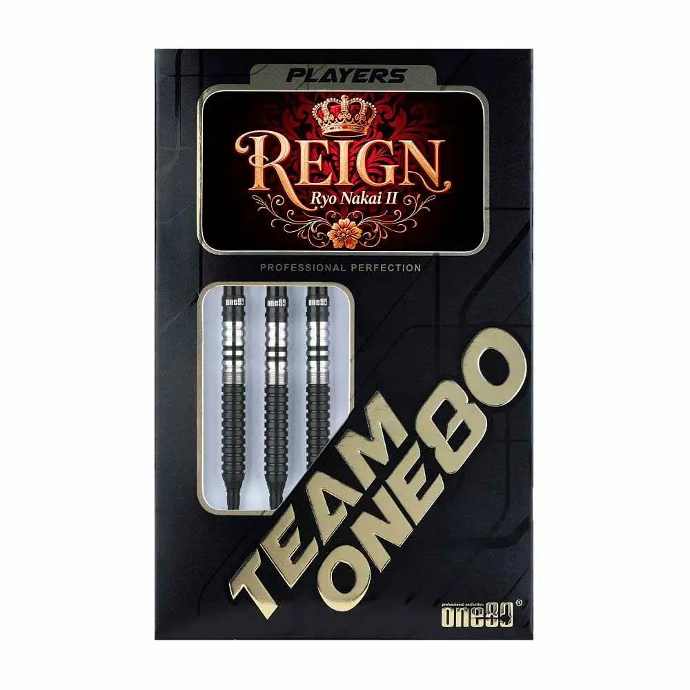 Dardos One80 Ryo Nakai V2 Reign II Black P.Plastico 90% Tungsteno 20g Profesionales vista 5