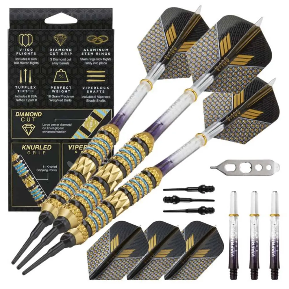 Dardos Viper Darts Wizard Blue/Black 20--18 Latón Iniciación vista 2