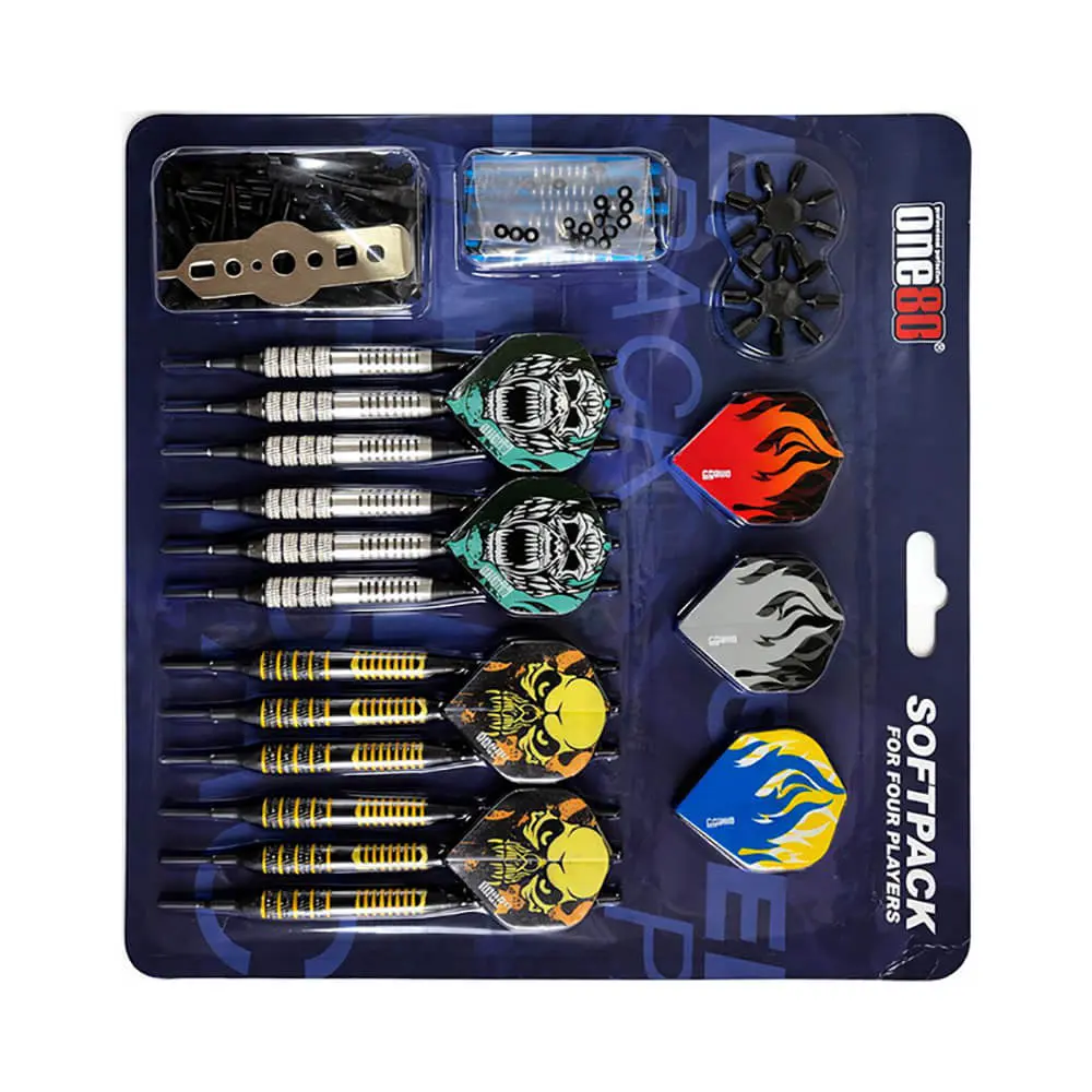 Dardos One80 Softip Pack For Player Latón 16g Iniciación vista 2