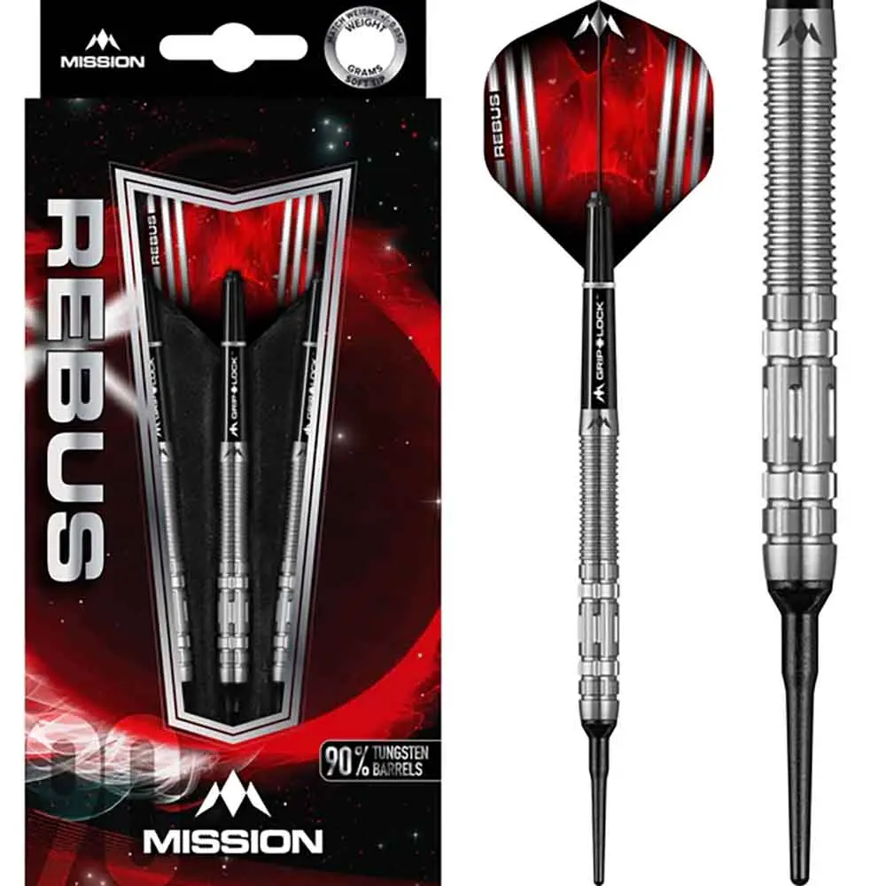 Dardos Mission Rebus M1 Rear Ring Grip 90% Tungsteno 20g Profesionales vista 3