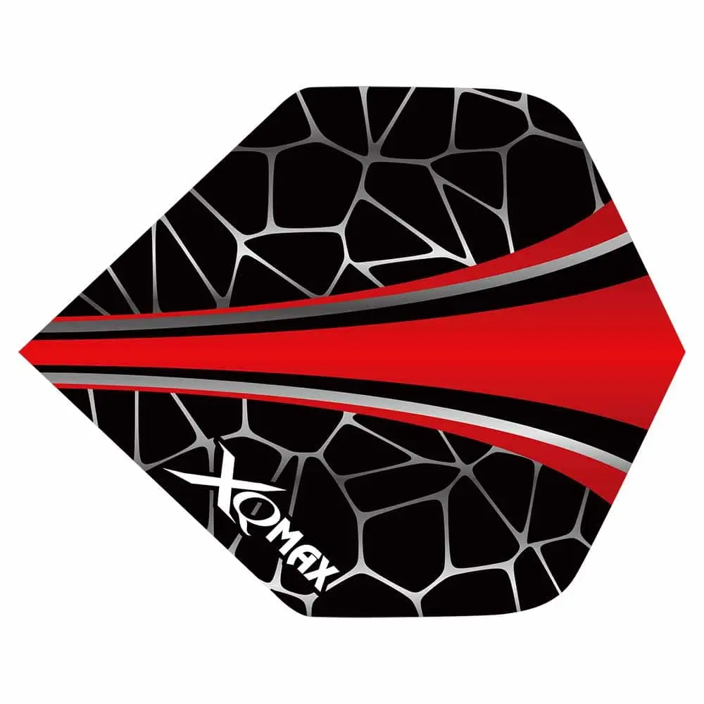 Plumas Flights XQMax Pet Darts Standard Red Crackle vista 3