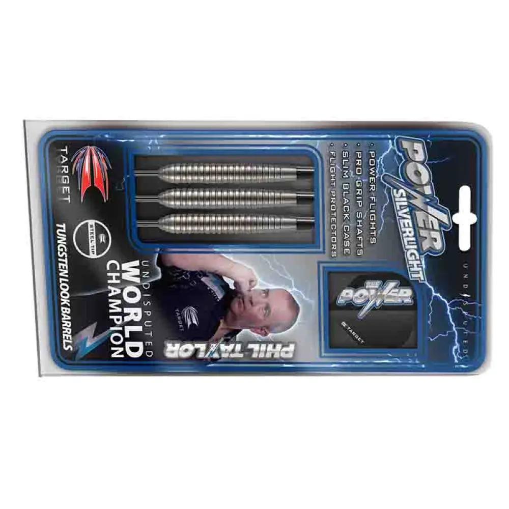 Dardos Target Darts Steel Tip Power SilverLight Phil Taylor 24g Laton200260 vista 3