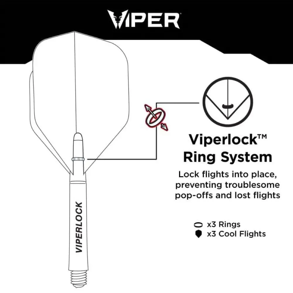 Pluma Dardos Viper Cool Flights Slim Red30-7701 vista 4