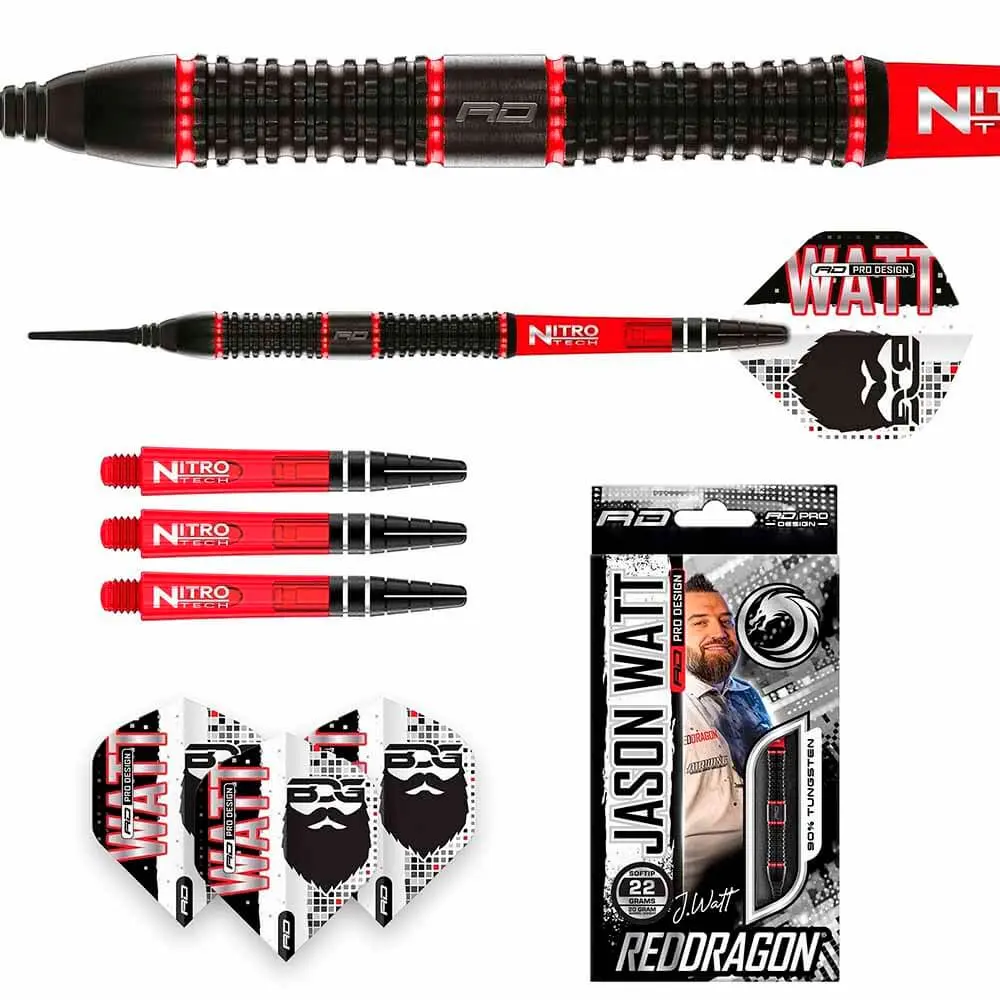 Dardos Red Dragon Jason Watt 90% Tungsteno 22g Profesionales vista 5