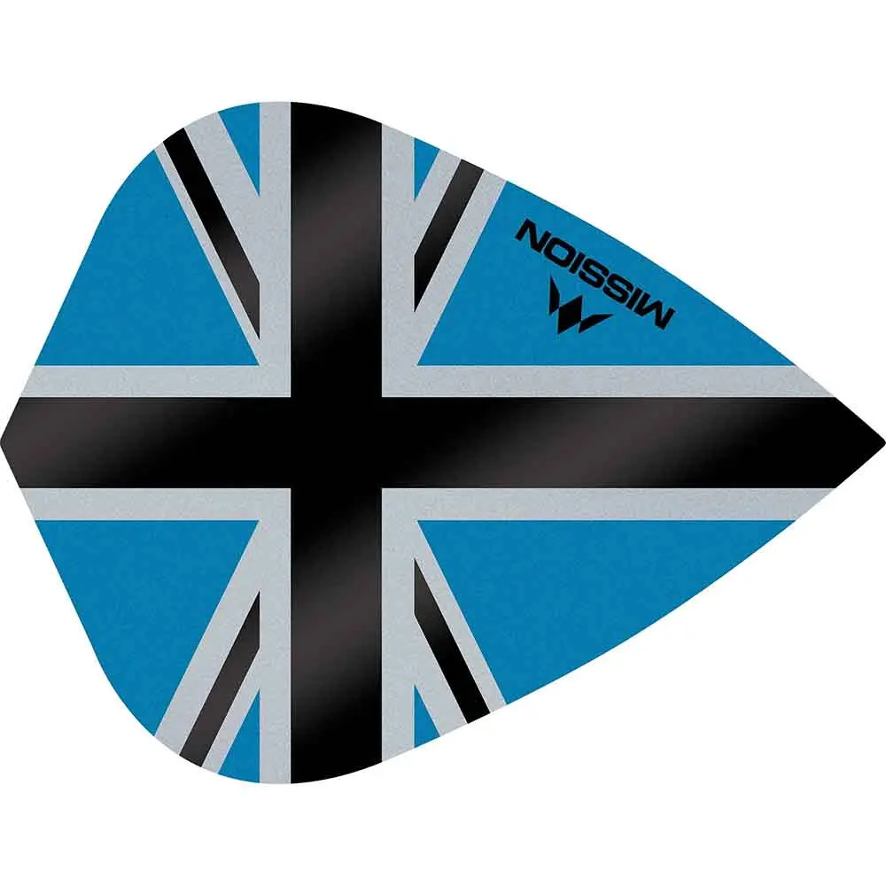 Plumas Mission Darts Kite Alliance-X Union Jack Negro AzulF3112 vista 2