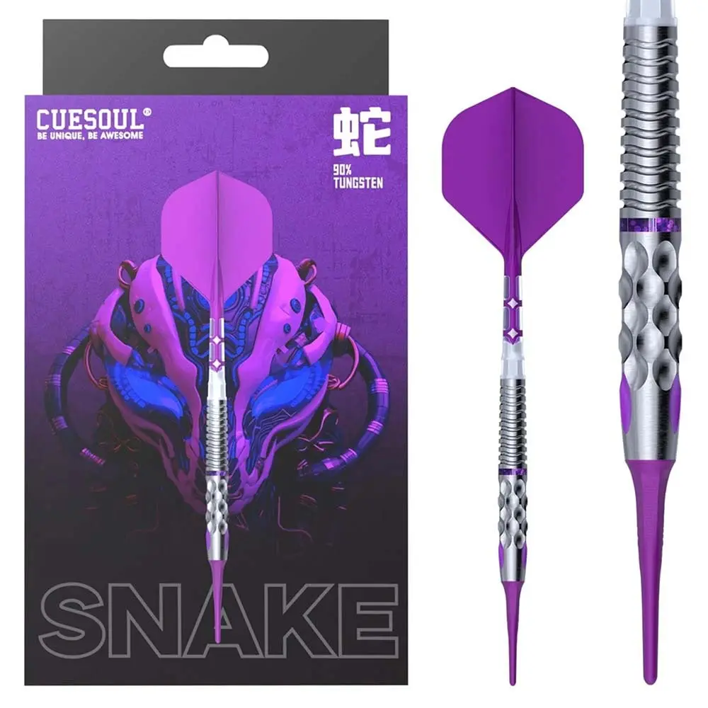 Dardos Cuesoul Zodiac Snake Punta Plastico 90% Tungsteno 19g Profesionales