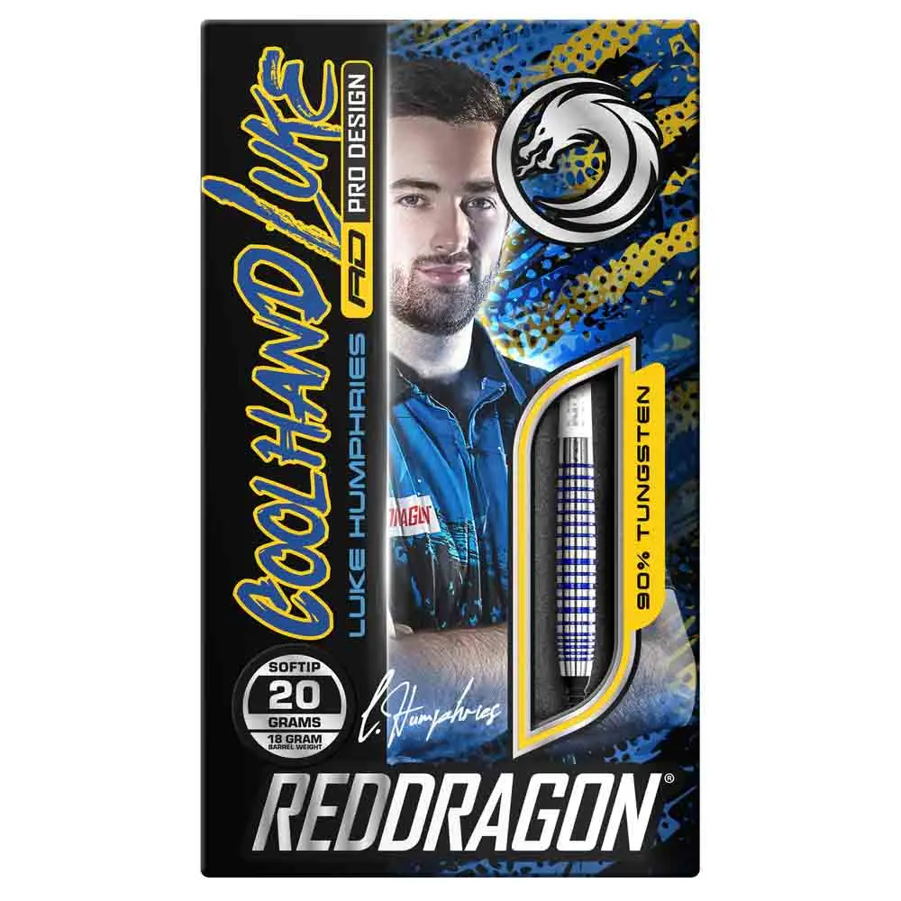 Dardos Red Dragon Luke Humphries TX3 Cool Blue 90% Tungsteno 20g Profesionales vista 3