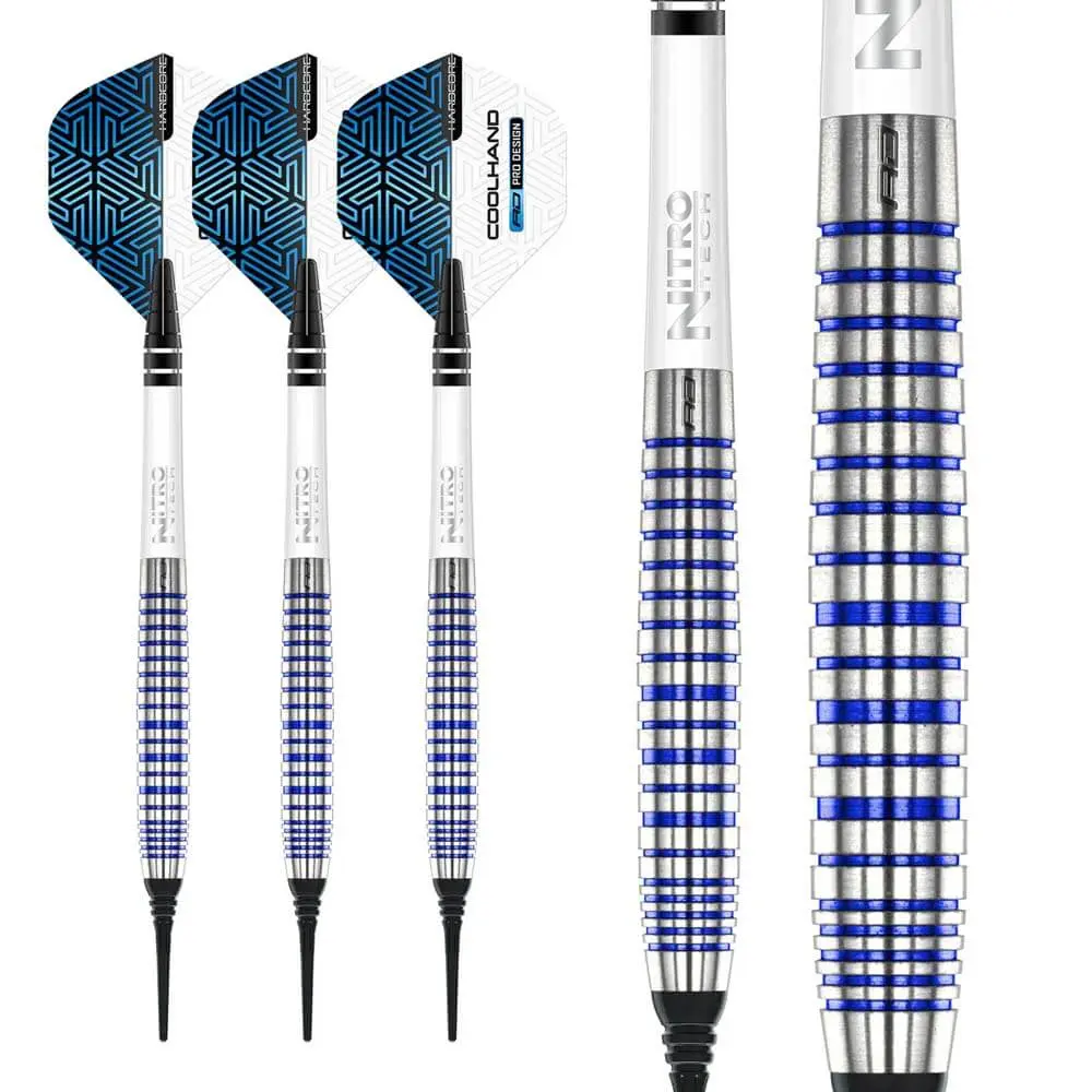 Dardos Red Dragon Luke Humphries TX3 Cool Blue 90% Tungsteno 20g Profesionales vista 6