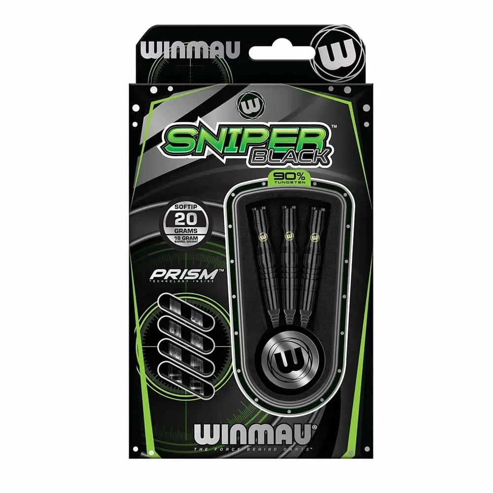 Dardos Winmau Sniper Black 20 90% Tungsteno 20g Profesionales vista 3