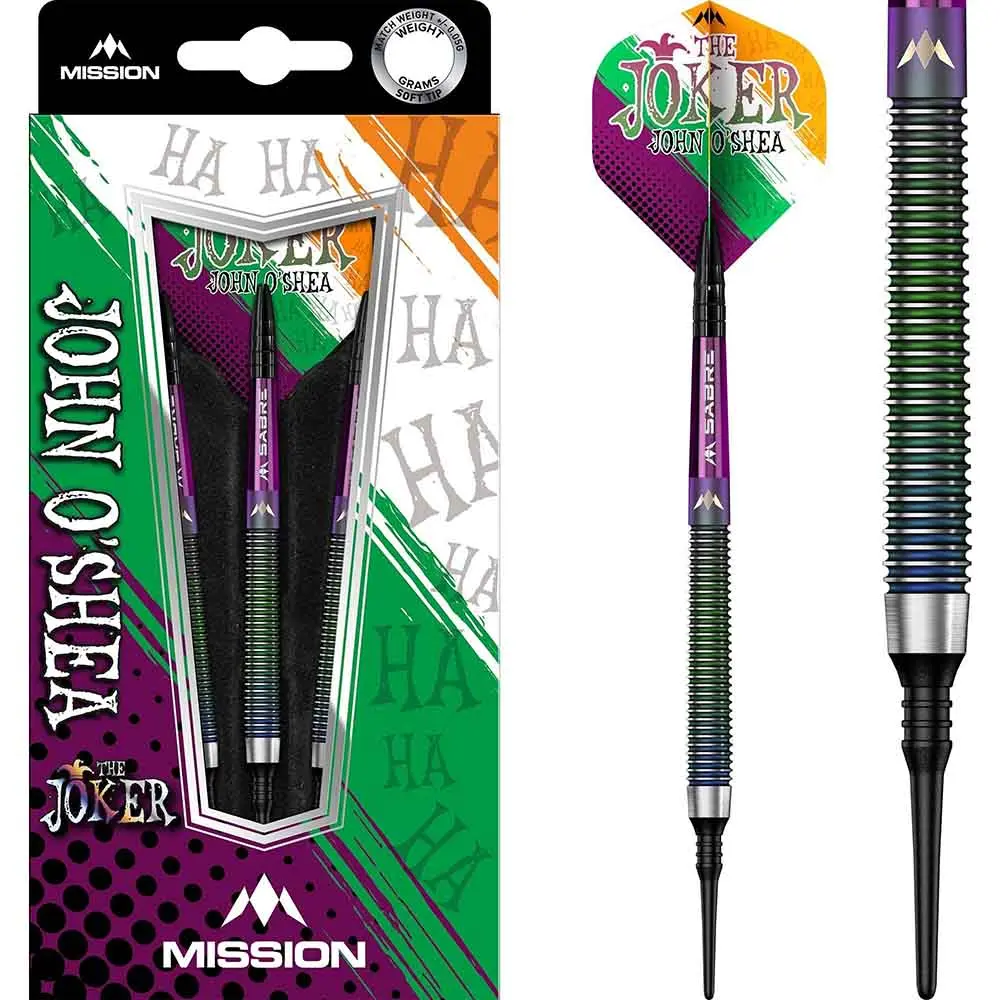 Dardos Mission John O Shea Darts The Joker Coral 95% Tungsteno 20g Profesionales vista 3