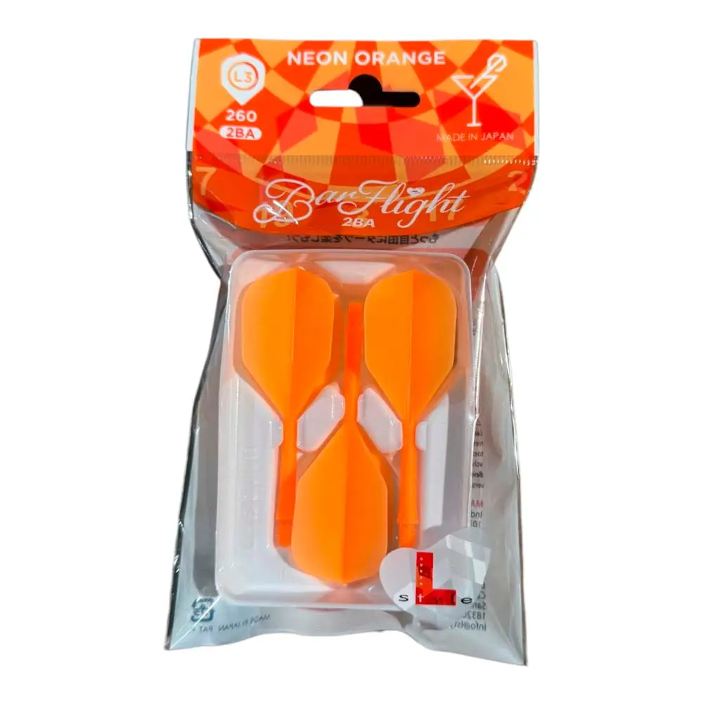 Plumas L-Style BarFlight L3 Shape Naranja Neon 2ba vista 2