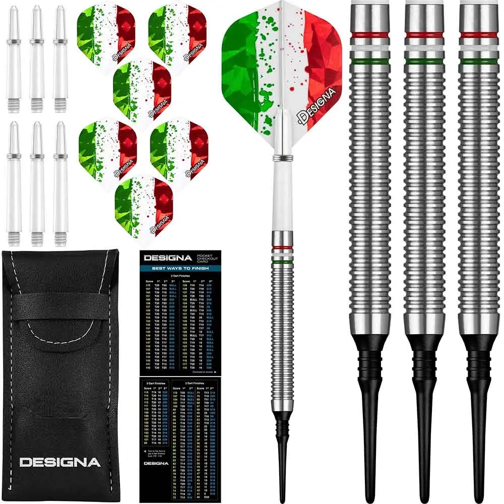 Dardos Designa Patriot X Darts Italia 90% Tungsteno 20g Profesionales